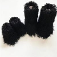 Boots Luxury Fur Women Round Toe Mongolian Shoes Snow 221207