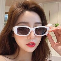 선글라스 2022 패션 여성 여름 빈티지 고급 스퀘어 프레임 여성 레트로 태양 안경 안경 음영 400