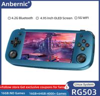 Anbernic RG503 Retro El Taşına Taşıyan Video Oyunu Konsolu 495inch OLED SERCAK SİSTEMİ Taşınabilir Oyun Oyuncusu RK3566 Bluetooth 5G WIF H3679157