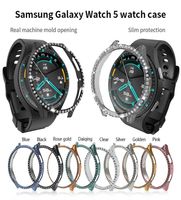 Caixa de diamante Bling para Samsung Galaxy Watch 5 5 Pro Ultra Slim Armour PC Capa 40mm 44mm 45mm5011275