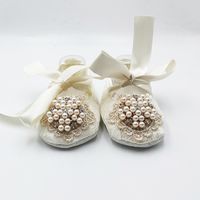 First Walkers Christening Wedding Lace Ornament Baby Shoes M...