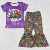 RTS Wholesale Baby Girl Clothes Set Mardi Gras Kids Clothing...
