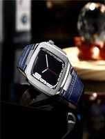 Per Apple Watch Series 7 6 5 4 se Luxury Premium in acciaio inossidabile protezione in acciaio inossidabile Copertura a banda coccodrillo vera coccodrillo iwatch4412249