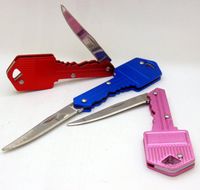 Couteau pliant en acier inoxydable Keychain mini tactique de chasse de camping extérieur survie outil EDC 6 couleurs5752559