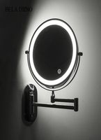 8 quot увеличительное светодиодное светодиодное зеркало макияж 10x увеличение складного сенсорного экрана бритья ванная настенная стена монтированная зажигательная Mirro6138712