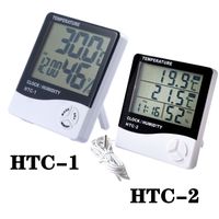 Digital Electronics Temperatura HTC-1 HTC-2 Medidores de umidade Termômetros multifuncionais Termômetros multifuncionais Higrômetros internos com pacote de varejo