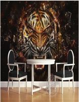 Carta da parati 3d personalizzato polo murale disegnato a olio dipinto tigre roar sfondo per la casa miglioramento sfondo del soggiorno per pareti 3 d7087606