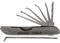 Haoshi Jackknife Locking Picking Set Settable Multitool Pick Set em sua coleta de bloqueio de keychain de bolso Conjunto para 4794439