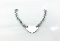 Kalp bilezik kadın çift paslanmaz çelik moda bağlantı zinciri elinde 19mm çift mücevher hediyesi Noel Valentine9929605