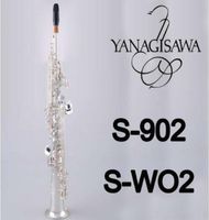 Yanagisawa SWO2 S902 Soprano BB dritto a tubo dritto di sassofono di qualit￠ Strumenti placcati in argento con bocchetto Case1961323