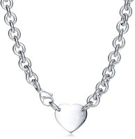 Herz Halskette Womens Edelstahl Paar Anhänger Schmuck im Nacken Valentinstag Geschenk für Freundin Accessoires Großhandel Weihnachten