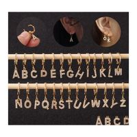 Dangle Kronleuchter 1pc Fashion Classic Letters Ohrringe siger Gold Diamant Initialen Männliche weibliche koreanische Hiesschleife Ohrring punctu otutm