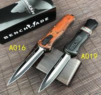 Benchmade bm infidel faca tática d2 lâmina de borda dupla de cetim Red Wooden lida com faca tática sobrevivência ao ar livre.