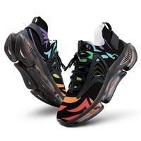 Frauen Freizeitschuhe TPU Custom Elastic Running Shoes Cat-7227465 Schwarz weißes DIY-Muster Fügen Sie Ihr Design hinzu