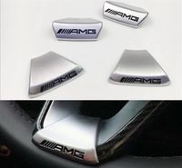 AMG MERCEDES için YENİ Benz W212 W211 W210 GLC GLA E200L C E Sınıf Araç Direksiyon Simidi AMG Logo Amblem Araba Sticker Sports Edition292N6755847