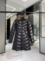 Moda Kadınlar Parkas Kış Mektubu Baskı Puffer Tasarımcı Xlong Monclair Ceket Sıcak Sıkı Elbise Kızılıklık Ceket Duygusu