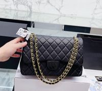 Hot Women Luxurys Designers bags Black calfskin Bags Shoulde...