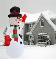 24M Giant Inflatable Snowman Blow Up Toy Santa Claus Christm...