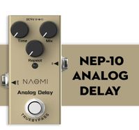 Naomi Mini Delay Pedal E -Gitarre Analog -Verzögerungs -Effekt Pedal True Bypass Aluminiumlegierung Material7777617