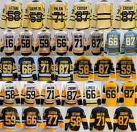 Team Classics Heritage Hockey 87 Sidney Crosby Jersey 58 Kris Letang 59  Jake Guentzel 66 Lemieux Evgeni Malkin Stadium Series Alternate Black Men  Reverse Retro Blue From Top_sport_mall, $19.71