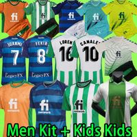 Betis Soccer Jerseys Real Men Kit Kit Kids вратарь 22 23 Willian Jose Canales 2022 2023 Фекир Хоакин Б. Иглесиас Хуанми Футбольная рубашка Учебная рубашка Участие дома в гостях.