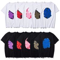 23SS Summer Mens Camisetas Diseñador de tiburones impresos Mujeres Hombres de manga corta Camiseta Tope