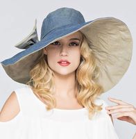 새로운 2019 여름 패션 플로피 모자 캐주얼 휴가 여행 넓은 뇌한 태양 모자 큰 머리 접이식 해변 모자를위한 썬 캡 B5725223