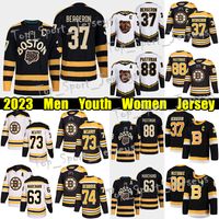 2023 Winter Classic 37 Patrice Bergeron Jersey 88 David Pastrnak 63 Brad  Marchand 71 Taylor Hall 73 Charlie McAvoy Hockey Jerseys Black White Yellow  Stitched From Super_awesome, $21.77