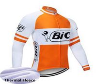 BIC Team Mens Winter Thermal Fleece Cycling Jersey Long Sleeve Racing Derts Mtb Bicycle Tops Bike Uniform Outdoor Sports S2107041916