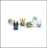 Takılar Mücevher Bulguları Bileşenleri Mavi Elmas Mikro Alaşım Taç Ekle Mezar Boyun için Cazibe Kolye Aksesuarları DH9KM8678194