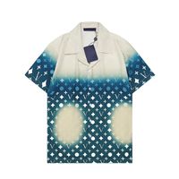 22SS Luxury Designer Shirts Mens Fashion G￩om￩trique Classic Imprim￩ Bouleau Bowling Hawaii Shirts d￩contract￩s floraux Men Slim Fit Clain ￠ manche