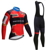 2020 Takım İsviçre Bisiklet Forması Bibs Pants Set Ropa Ciclismo Erkek Kış Termal Polar Pro Bisiklet Ceket Maillot Wear9684234