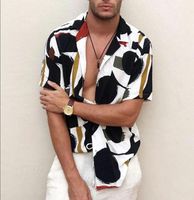 Мужские рубашки на гавайской рубашке для рубашки для рубашки модные напечатанные летние рубашки для Men Men039s Streewear Camisa Masculina 7146985800