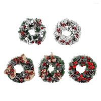 Dekorative Blumen Weihnachtskranz -Haust￼r H￤ngende Girlande -Hoop -Geschenke f￼r Dekoration