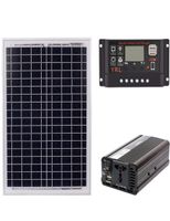18V20W Güneş Paneli 12V 24V Kontrolör 1500W Inverter AC220V Kit Dış Mekan ve Ev Güneş Energysavi855761 için uygun