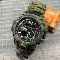 Wallwatches Shiyunme Militar Military Matche 50m Implay Compass LED Digital Sports G Style Quartz Dual Display