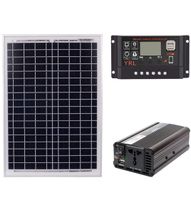 Panneau solaire 18V20W 12V Contrôleur 24V 1500W Kit d'onduleur AC220V adapté aux extérieurs et à la maison Energysavi7076356
