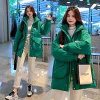 Women' s Trench Coats Green Winter Jacket 2022 Loose Dow...