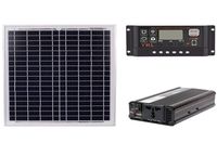 Panneau solaire 18V20W 12V Contrôleur 24V 1500W Kit d'onduleur AC220V adapté aux extérieurs et à la maison Energysavi3666339