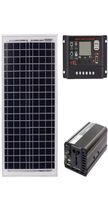 Солнечная панель 18V20 Вт 12 В 24V Контроллер 1500 Вт Инвертор AC220V, подходящий для наружного и домашнего солнечного EnergySavi3145133