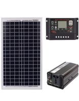 18V20W Painel solar 12V 24V Controlador 1500W Kit AC220V Adequado para energia solar externa e dom￩stica EnergySAVI2688181