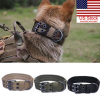 Dog Collars Tactical Collar Nylon Adjustable Military With C...