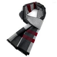 ￉charpes Veektie Brand Fashion Tartan Check Swarf pour les hommes couverts Cravate Winter Winter Cotton No￫l Gift Year ￩pais Soft Novelty Cor￩e