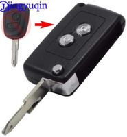Jingyuqin Modified 2 boutons Couvercle de coque de clés de voiture à distance pour Citroen C2 C3 XSARA PICASSOFOR PEUGEOT 206 306 406 FOB Cover7504521