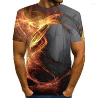 Men' s T Shirts Trendy Summer Color Pattern Fashion 3D P...