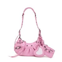 Вечерние сумки Gnazhee y2k бренд черная готическая белая мода розовые заклепки кросс -плечо -кошелек женщин подмышка 221220