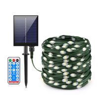 Leder LED Solar String Fairy Lichter 100m Weihnachtslichter wasserdichte Girlande Hochleistungs-Solarlampe für Gartendekoration