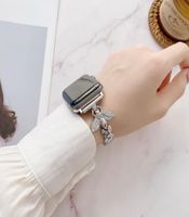 Correas de pulsera de acero inoxidable de moda Diamante Cadena incrustada Ajuste de metal Reloj For Apple Watches Band 38 40 41 42 44 45 mm para 2114738