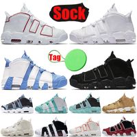 More Uptempos basketball shoes for mens womens up tempos scottie pippen Triple Black men University Blue trainers sports sneakers runners