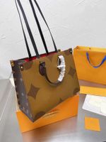 Designer Totes Clássico On the Go Old Flower Printing Handbag Mulher Mulheres de grande capacidade